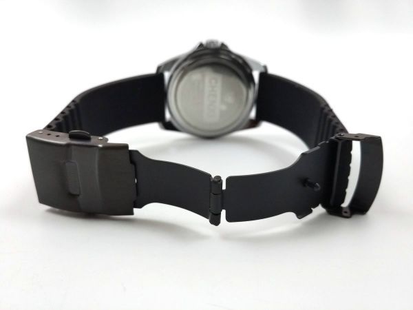  silicon Raver strap for exchange wristwatch belt D buckle black X black 22mm