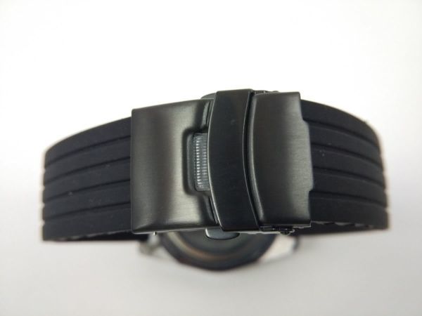  силикон Raver ремешок для замены наручные часы ремень D пряжка чёрный X черный 22mm