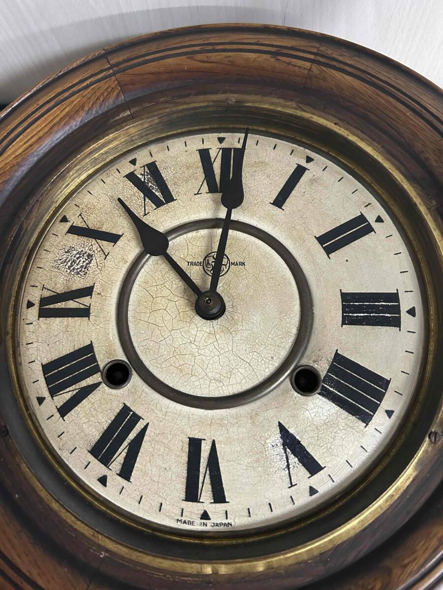 アンティーク 巴鶴印時計製造所 八角時計 振り子時計 当時物 の画像4