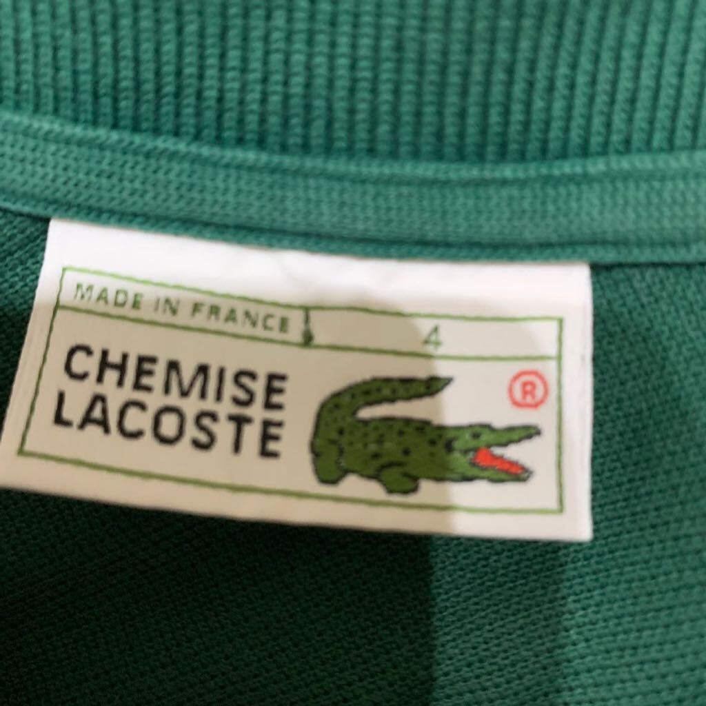 フランス製 CHEMISE LACOSTE 半袖 ポロシャツ グリーン 4サイズの画像3