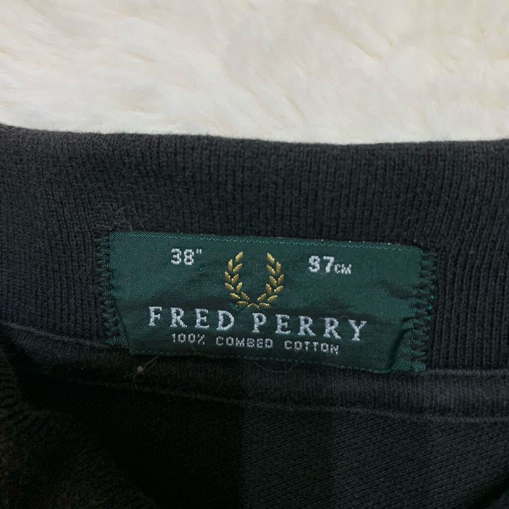 90s FRED PERRY フレッドペリー シャンパンゴールド 半袖 ポロシャツ 38サイズの画像3