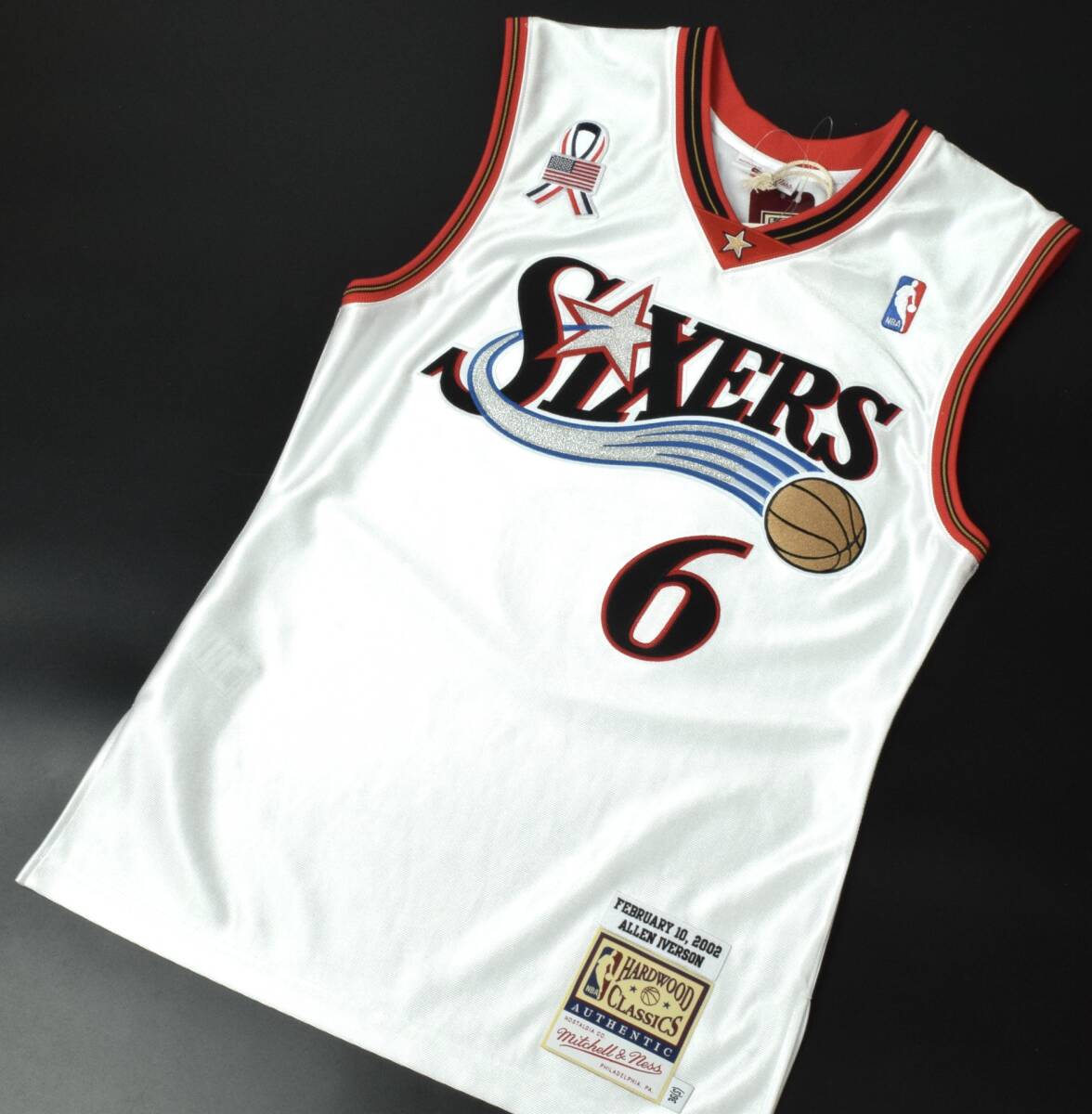 未使用 Mitchell&ness ミッチェル＆ネス NBA Allen Iverson 2002 All-Star East Auth Jersey アレンアイバーソン スウィングマンジャージの画像1