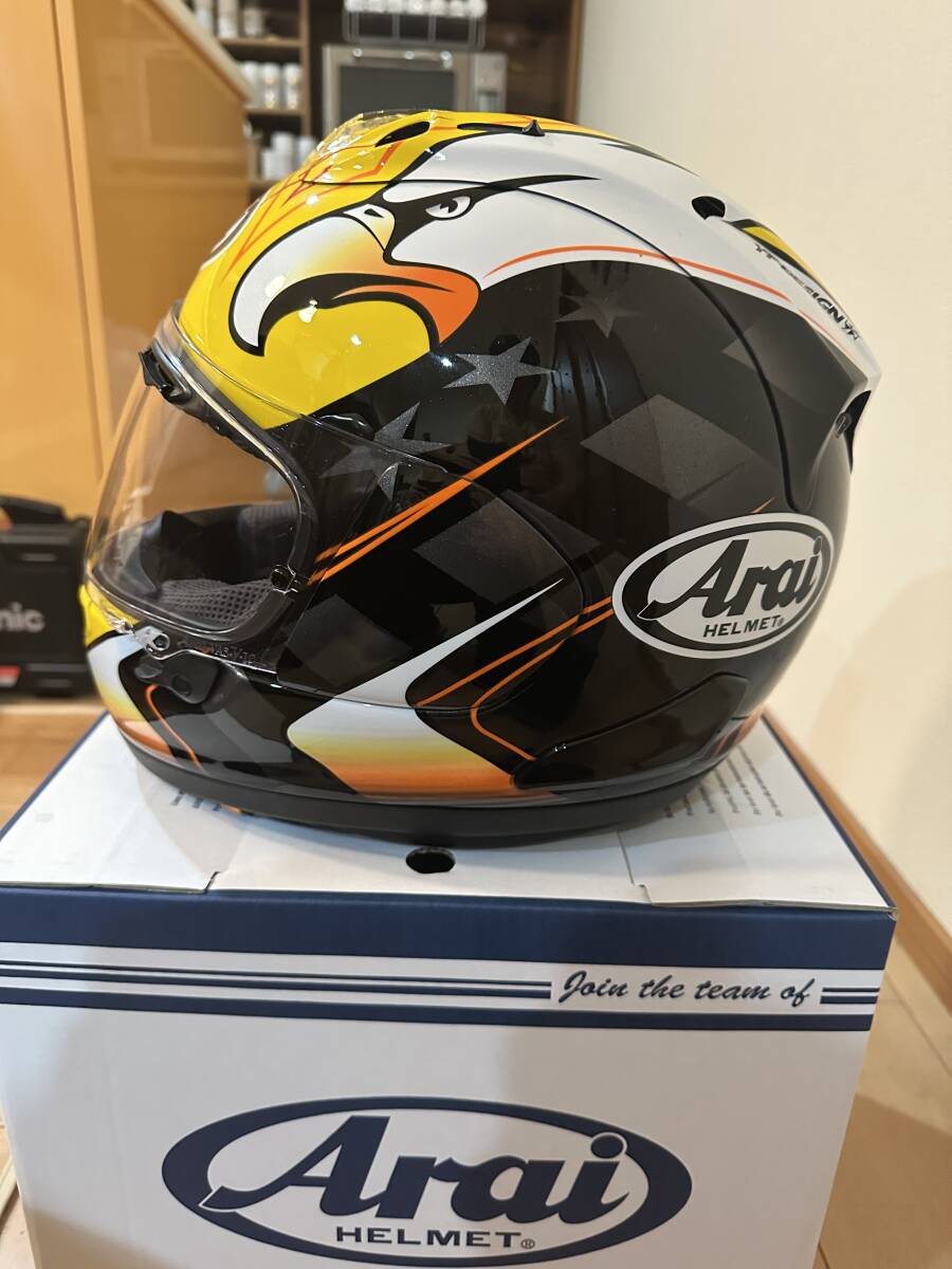 【使用回数極少・美品】Arai アライ RX-7X ケーアール アメリカンイーグル ヘルメット L の画像2