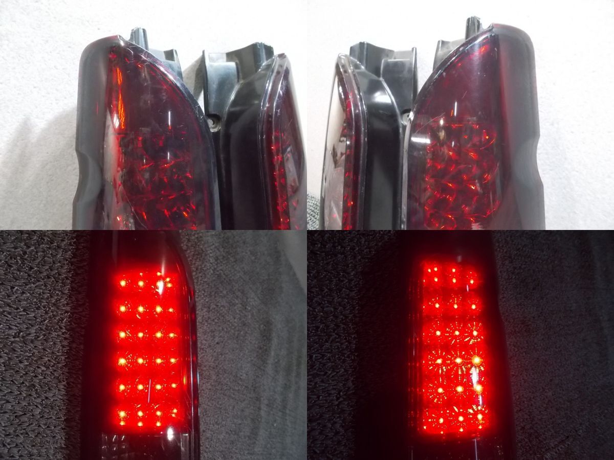 ★激安!★200系 ハイエース 前期 JUNYAN ジュンヤン LED テールランプ テールライト スモーク 左右 LT-HU477 点灯OK / R4-218_画像6