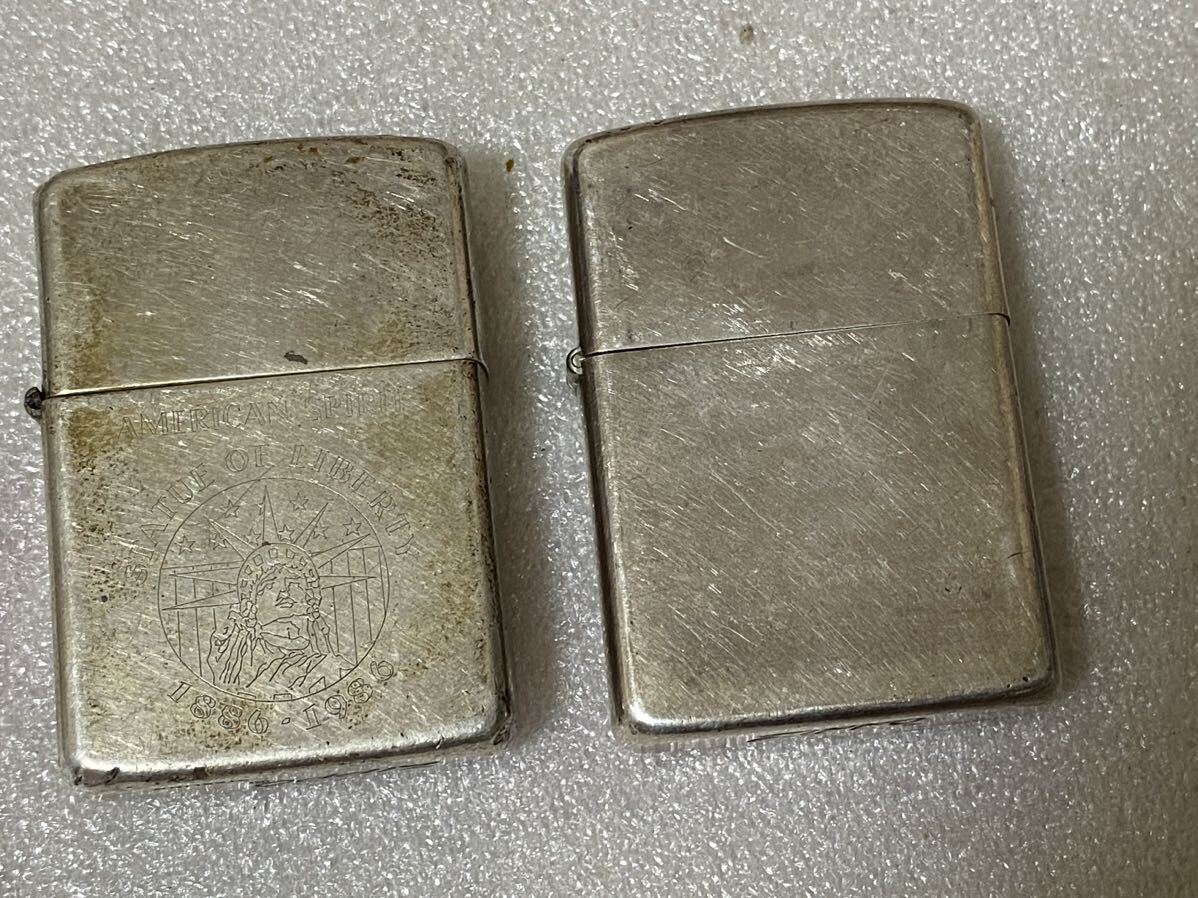 美品 zippo ジッポオイルライター AMERICAN SPIRlT STERLING 中古品ジャンク現状品の画像6