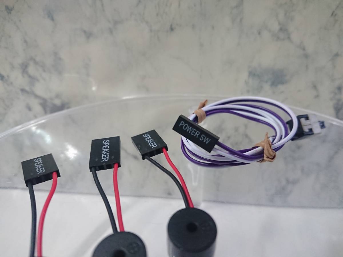 マザーボード ブザーユニット ビープスピーカー3個 Power Switch 紫色1個 新品 送料無料の画像3