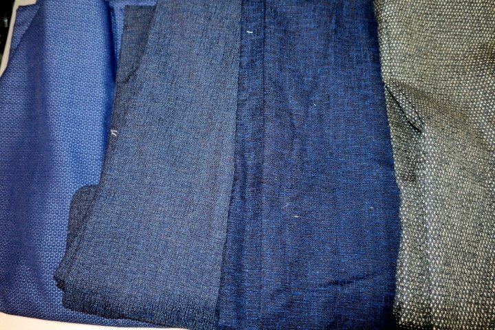 壱木1752 ウールの男の着物１０着セット＋１К紺・藍瑠璃・亀甲・茶系 サイズいろいろですが綺麗ですの画像3