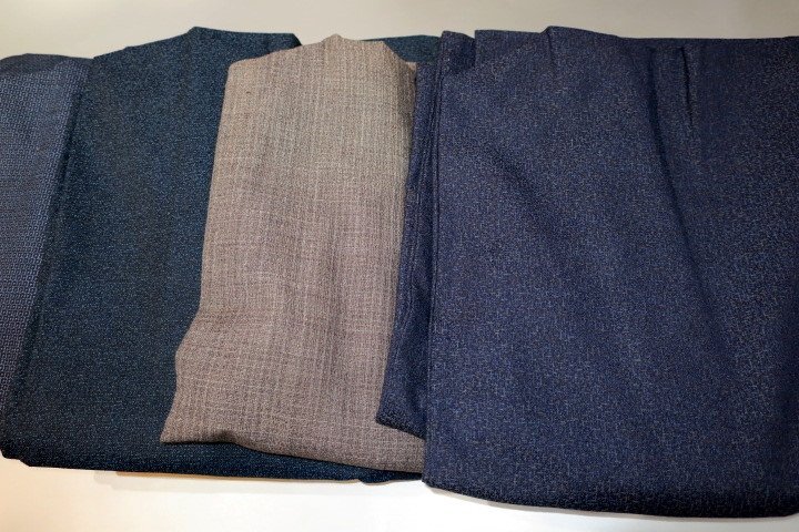 壱木1752 ウールの男の着物１０着セット＋１К紺・藍瑠璃・亀甲・茶系 サイズいろいろですが綺麗ですの画像7