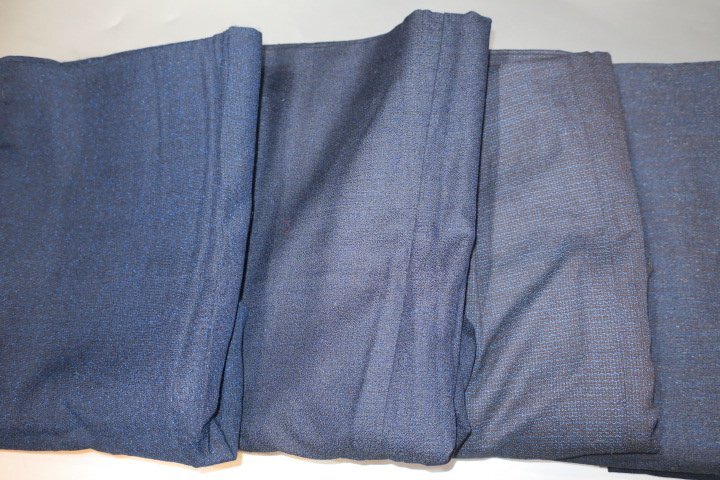 壱水1831 ウールの男の着物１０着セット＋１К紺・藍瑠璃・亀甲 サイズいろいろですが着用可能な品が多数ですの画像3