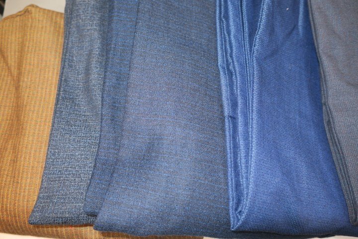 壱木1861 ウールの男の着物１０着セット＋２К紺・藍瑠璃・亀甲・厚地 サイズいろいろですが綺麗ですの画像3