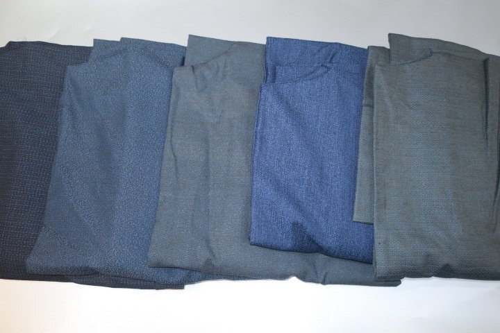 壱月1944 ウールの男の羽織１０着セットК紺・藍瑠璃・紺・亀甲 サイズいろいろですが全て綺麗です 羽織だけ１０着の画像5