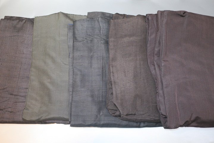 壱金1945 すべて本絹の男着物１０着セットК西陣織お召・京泥紬・京紬 サイズいろいろの古布・古い品です 着用可能な品もありますの画像2