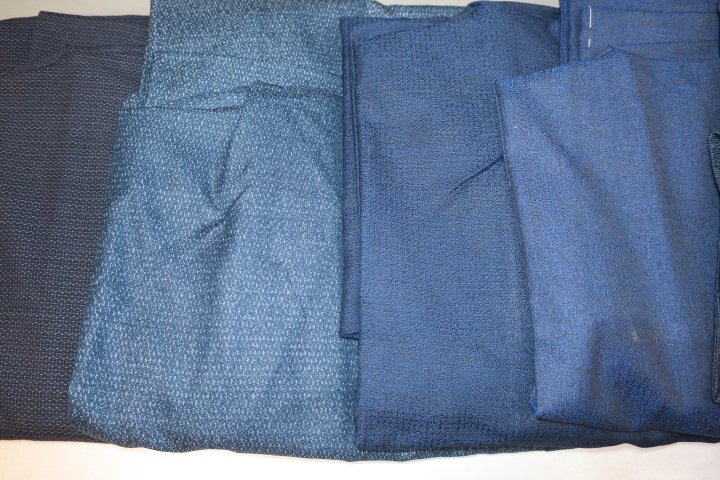 壱水2081 ウールの男の羽織１０着セットК紺・藍瑠璃・紺・亀甲 サイズいろいろですが全て綺麗です 羽織だけ１０着_画像3