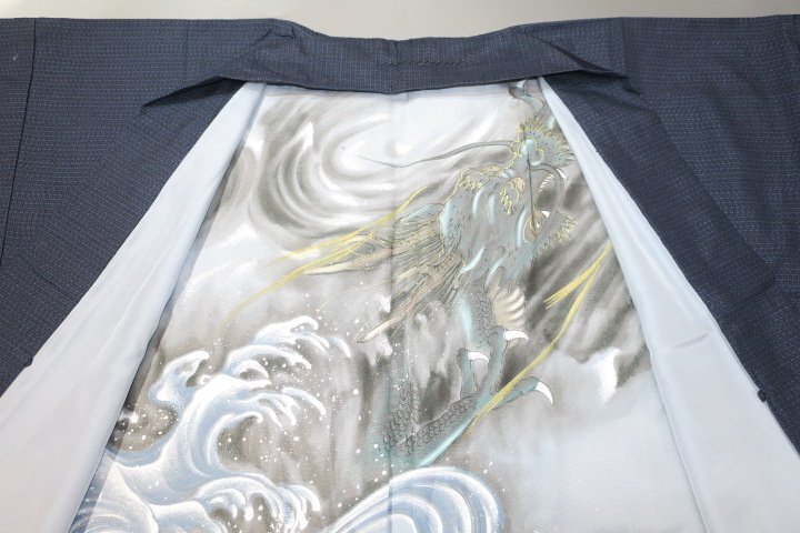 壱火2211 すべて本絹の男の羽織５着セットК村山大島・泥藍大島・米澤紬 サイズいろいろで綺麗な品の画像8