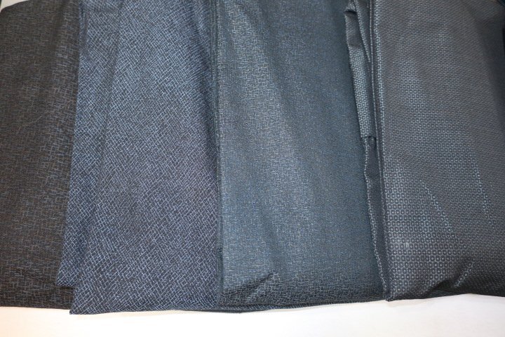 壱火2210 ウールの男の着物１０着セット＋１着К紺・藍瑠璃・亀甲・厚地 サイズいろいろですの画像3