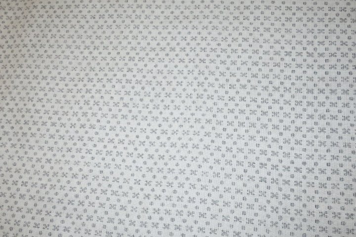 壱火2213 遠州木綿単衣白絣 男着物 裄72К丈145 変わり井桁絣 反物仕立て 現代物の画像2