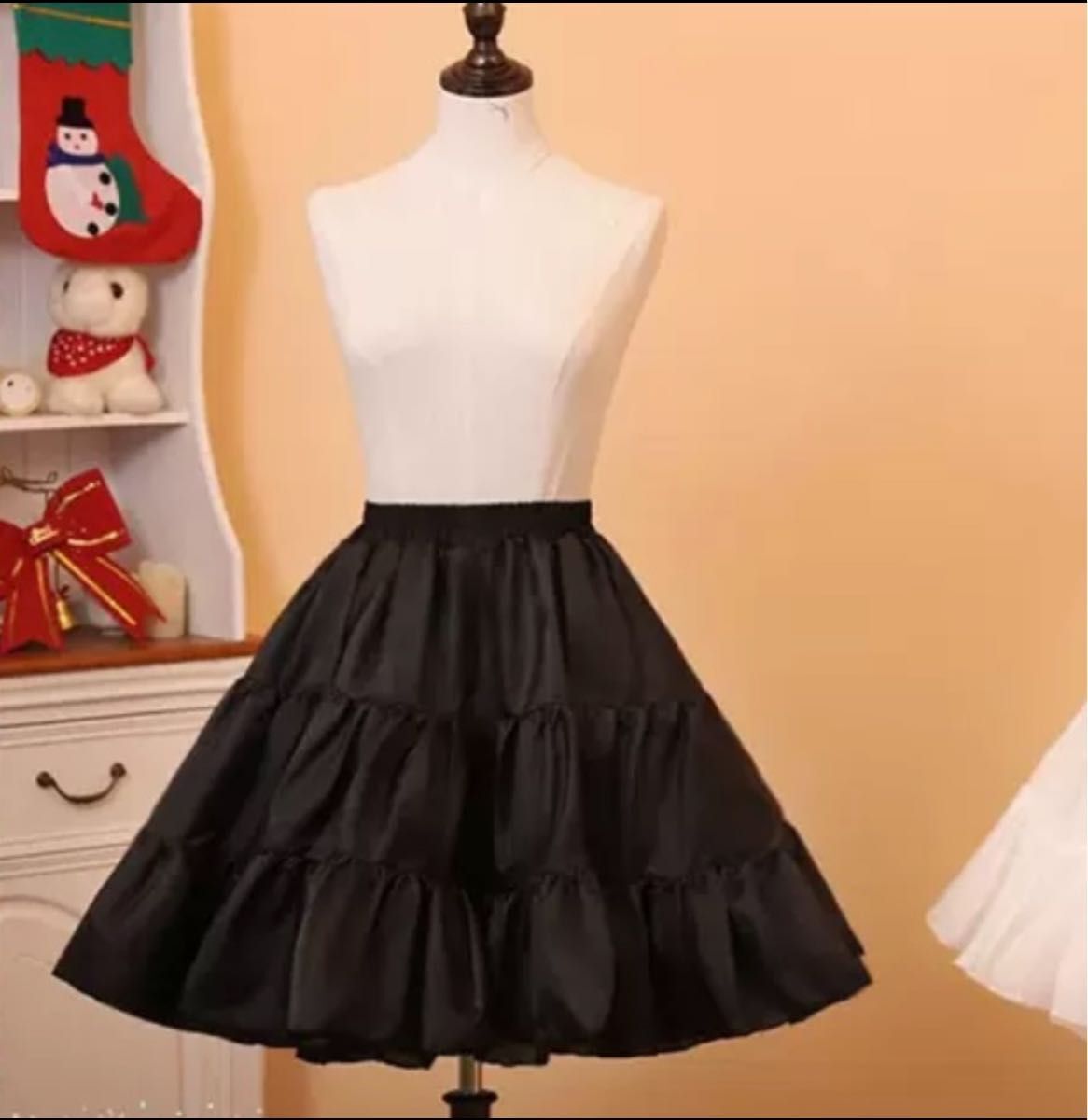  soft pannier black 50cm volume skirt cosplay meido Lolita wedding 