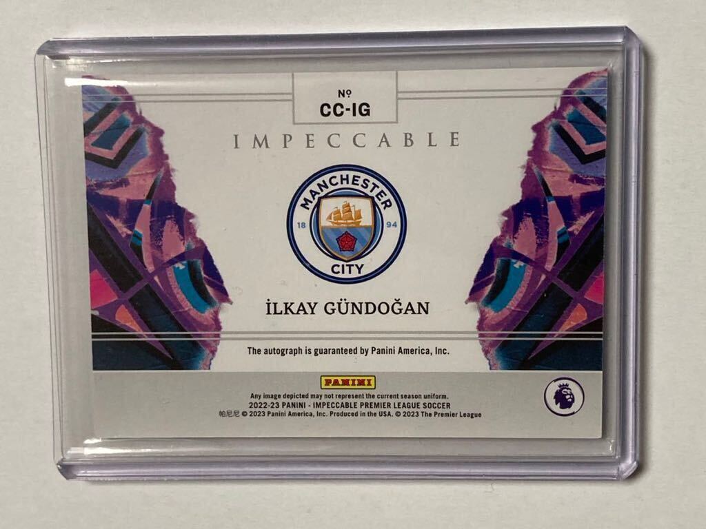 2022-23 Panini Impeccable EPL Soccer On-Card Autograph Ilkay Gundogan /54 イルカイ・ギュンドアン 直書きサインカード_画像2