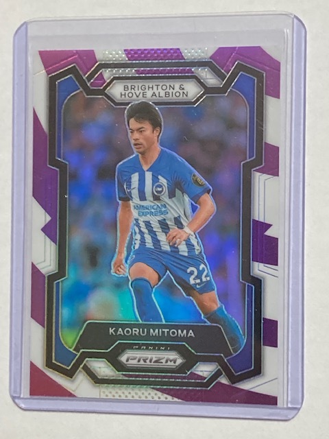 2023-24 Panini Prizm EPL Base Blue Prizm Kaoru Mitoma /92 三笘 薫_画像1