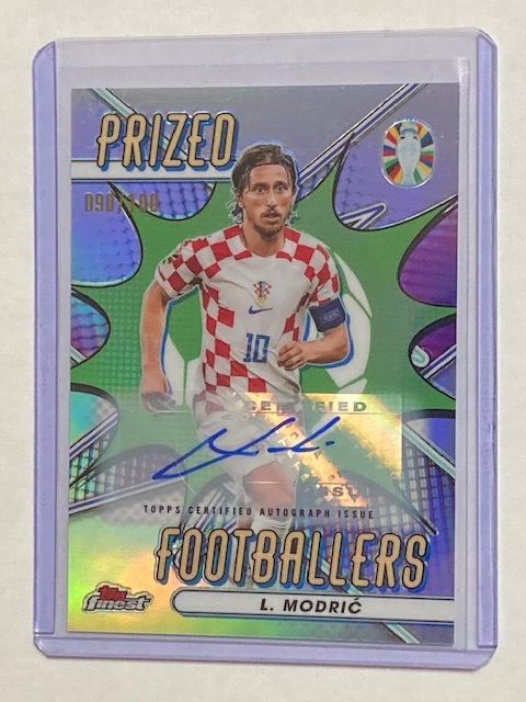 2024 Topps Euro Finest Prized Footballers Luka Modric /100 ルカ・モドリッチ 直筆サインカード_画像1