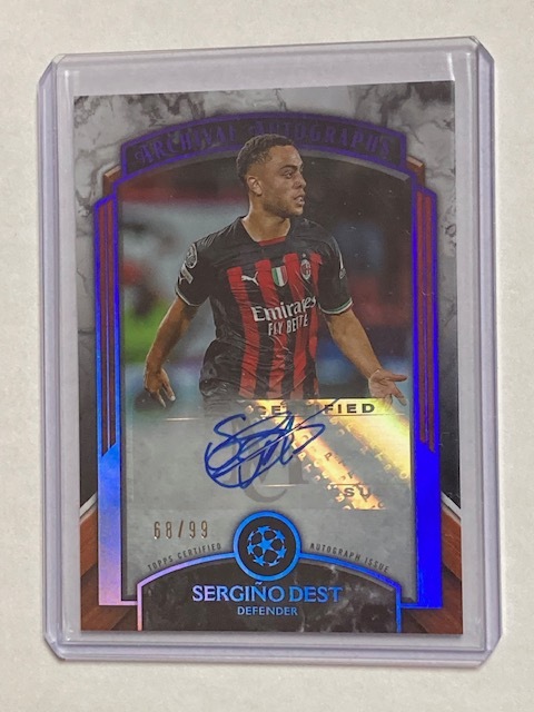 2022-23 Topps UEFA Museum Collection Autograph Sergino Dest /99 セルジーニョ・デスト 直筆サインカードの画像1