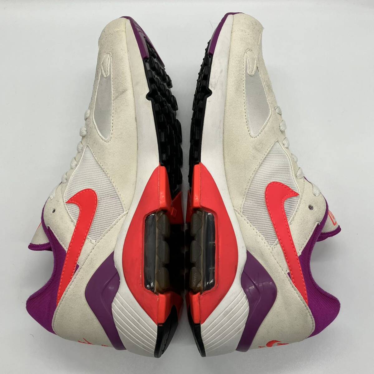 【9】Nike Air Max 180 QS Summit White Laser Crimson ナイキ エアマックス サミット ホワイト クリムゾン 箱無し (626960-175) F555の画像5