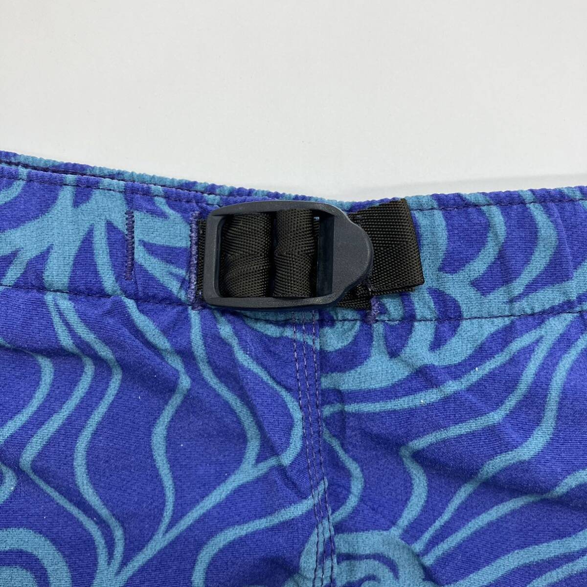 【M】 レア 93's Patagonia Swim River Shorts Wave Blue 93年製 パタゴニア スイム リバー ショーツ 波柄 青 ジャマイカ製 F566_画像7