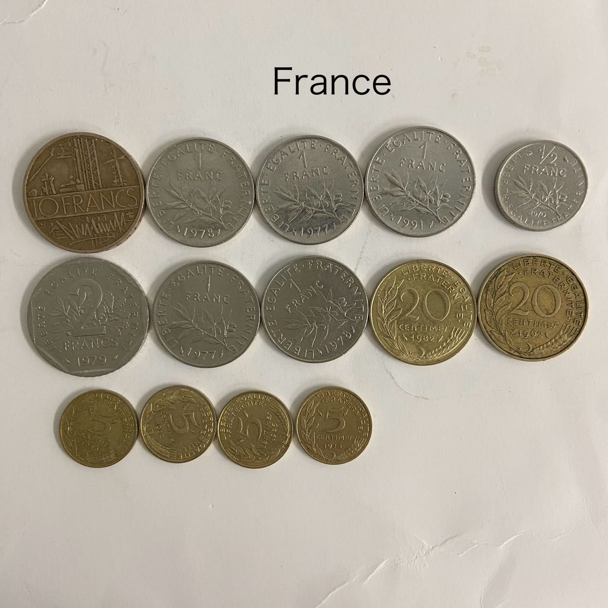 古銭 旧貨幣 硬貨　コイン　フランス　フラン　コレクション
