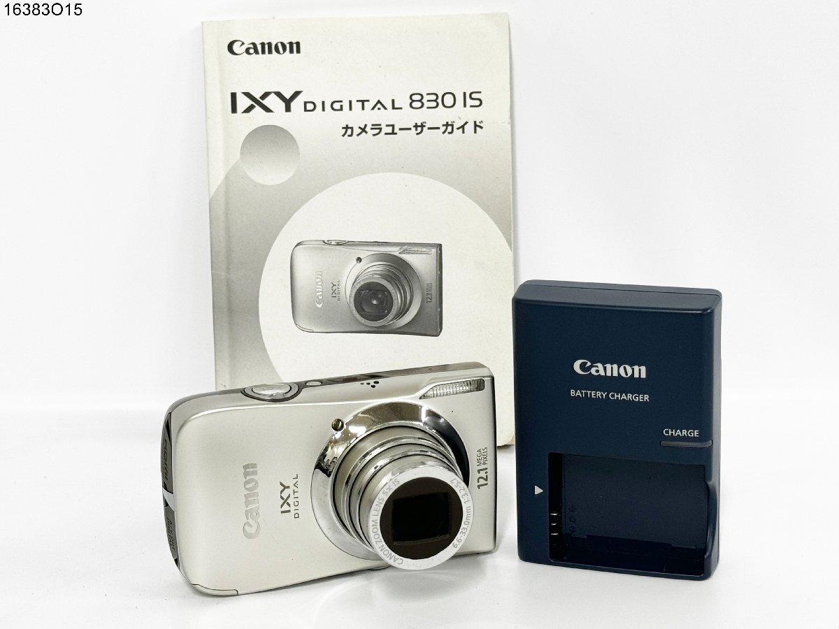 ★シャッターOK◎ Canon キャノン IXY DIGITAL 830 IS PC1357 コンパクト デジタルカメラ バッテリーチャージャー 説明書付 16383O15-12の画像1
