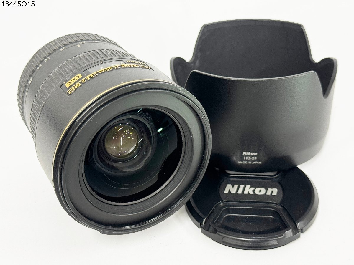 ★Nikon ニコン DX AF-S NIKKOR 17-55mm 1:2.8 G ED 一眼レフ カメラ レンズ HB-31 フード 16445O15-8_画像1