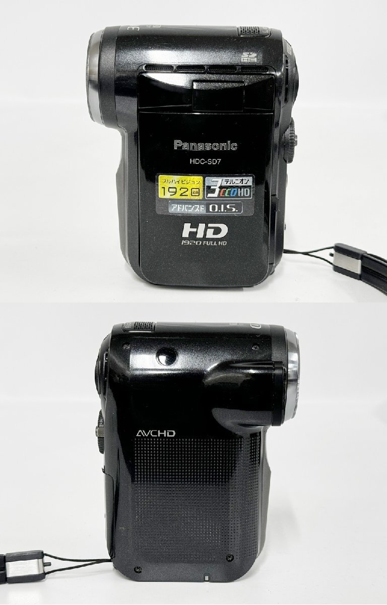 ★Panasonic パナソニック HDC-SD7 デジタルハイビジョン ビデオカメラ 付属品 説明書 箱付 通電可能 ジャンク 16377O8-10_画像2