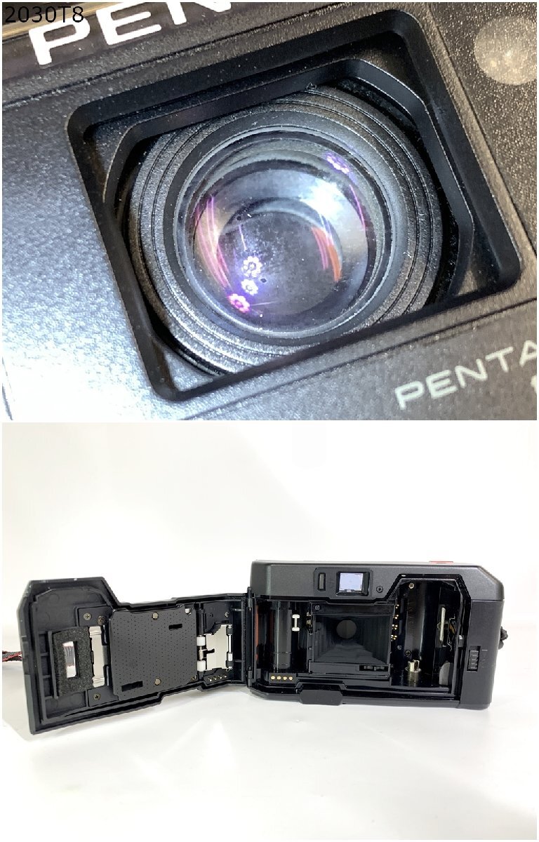 ★OLYMPUS OZ10 箱 説明書 ケース / PENTAX PC-333 DATE コンパクト フィルムカメラ 2台 おまとめ 2030T8-13の画像8