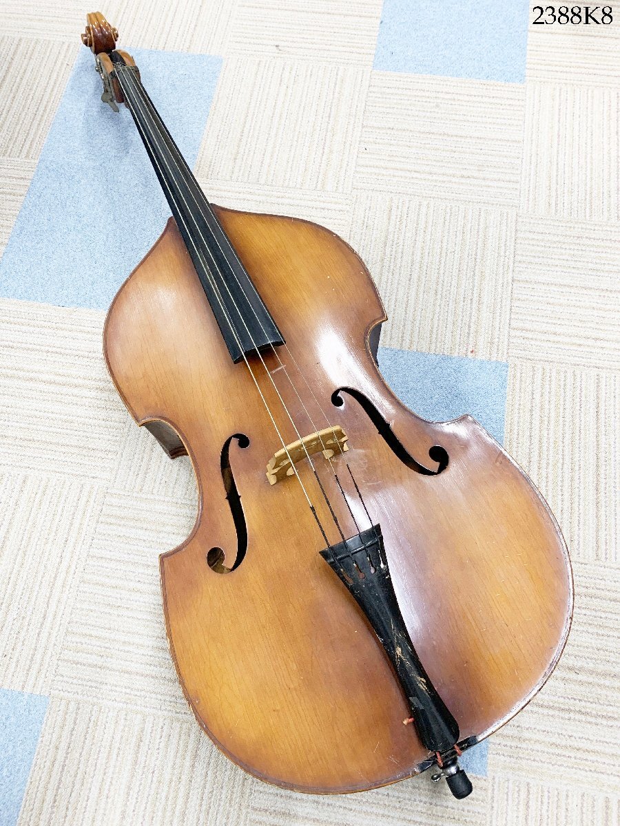 ★SUZUKI VIOLIN スズキ コントラバス NO.91 1954 ESTABLISHED 1887 ウッドベース 弦楽器 現状品 直接引取可 2388K8.の画像1