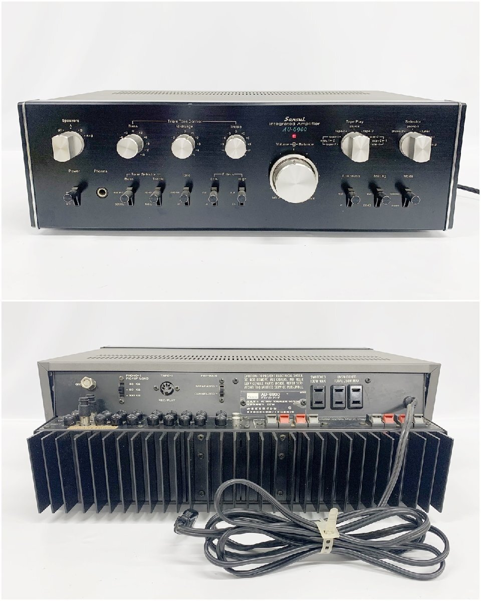 ★通電OK◎ SANSUI サンスイ 山水 AU-6900 プリメインアンプ Integrated Amplifier インテグレーテッドアンプ オーディオ機器 2383K5._画像2