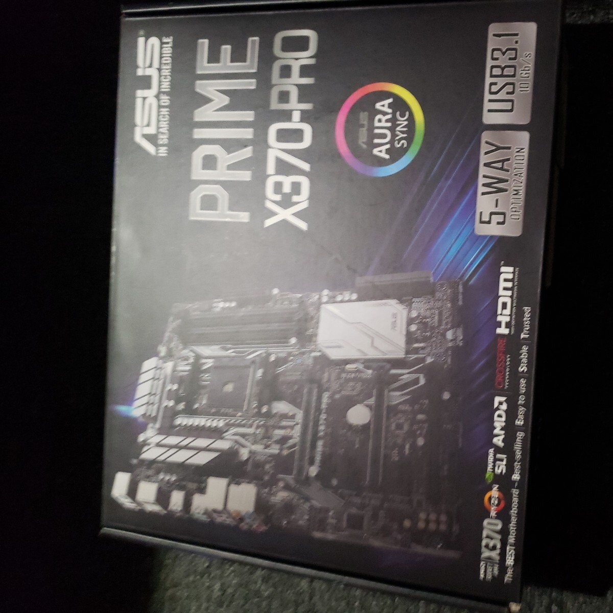 ASUS PRIME ATXマザーボード PCパーツ x370pro IOパネル付属の画像1