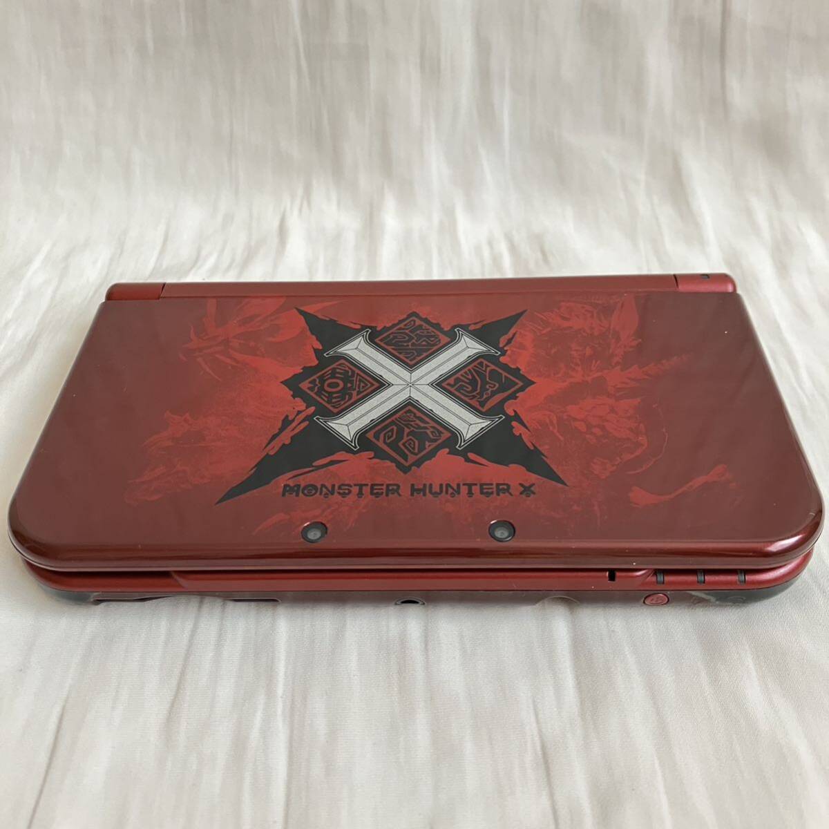 【動作確認済み中古】Newニンテンドー3DS LL 本体「モンスターハンタークロス スペシャルパック」箱＆ソフト付き_画像3