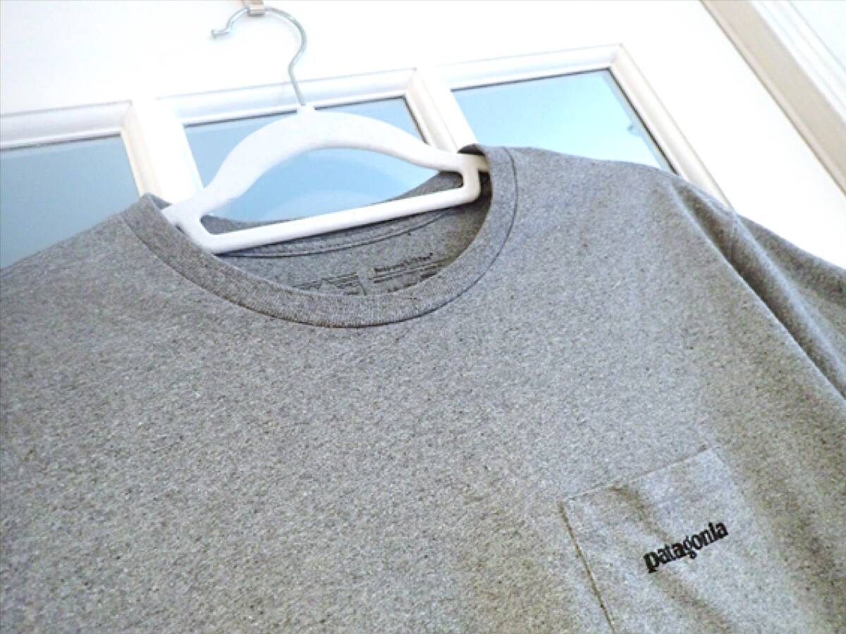 【patagonia パタゴニア】メンズsize(M)コットン＆ポリエステル製Tシャツ☆グレーの画像3