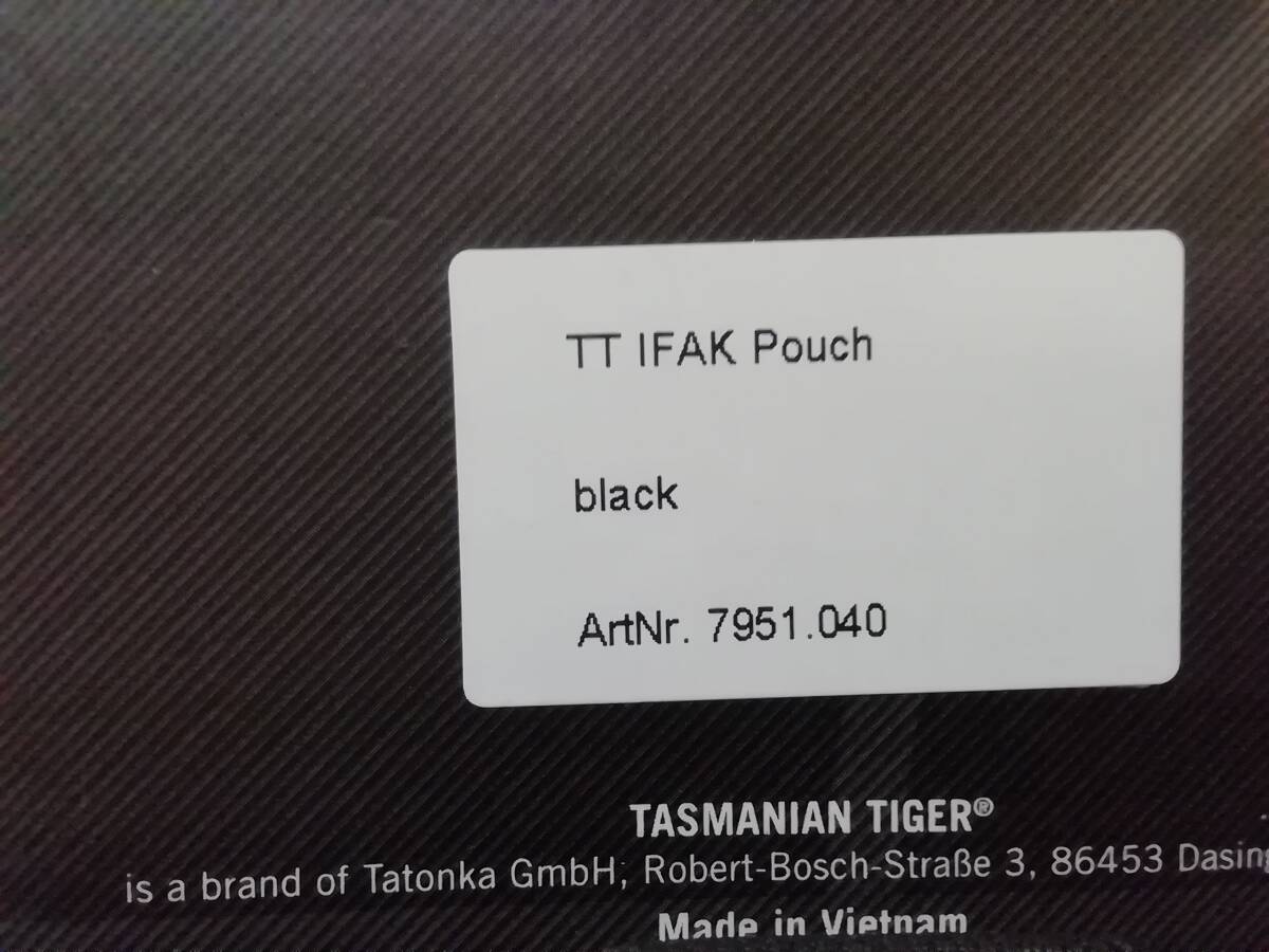 未使用品 タスマニアンタイガー IFAKポーチ ブラック色  救急キット用ポーチの画像3