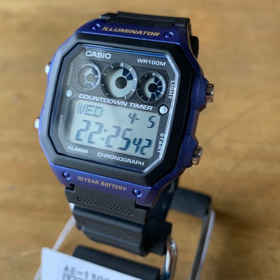 【新品】【箱無し】カシオ CASIO ベーシック デジタル メンズ 腕時計 AE-1300WH-2A ブラック_画像3