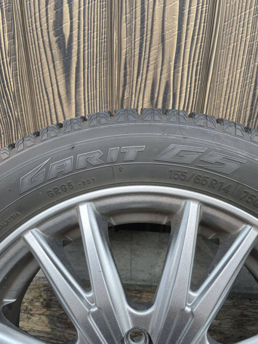 スタッドレス アルミ 4本セット 155/65R14 GARIT GS TOYO トーヨー ガリット 2019年の画像3