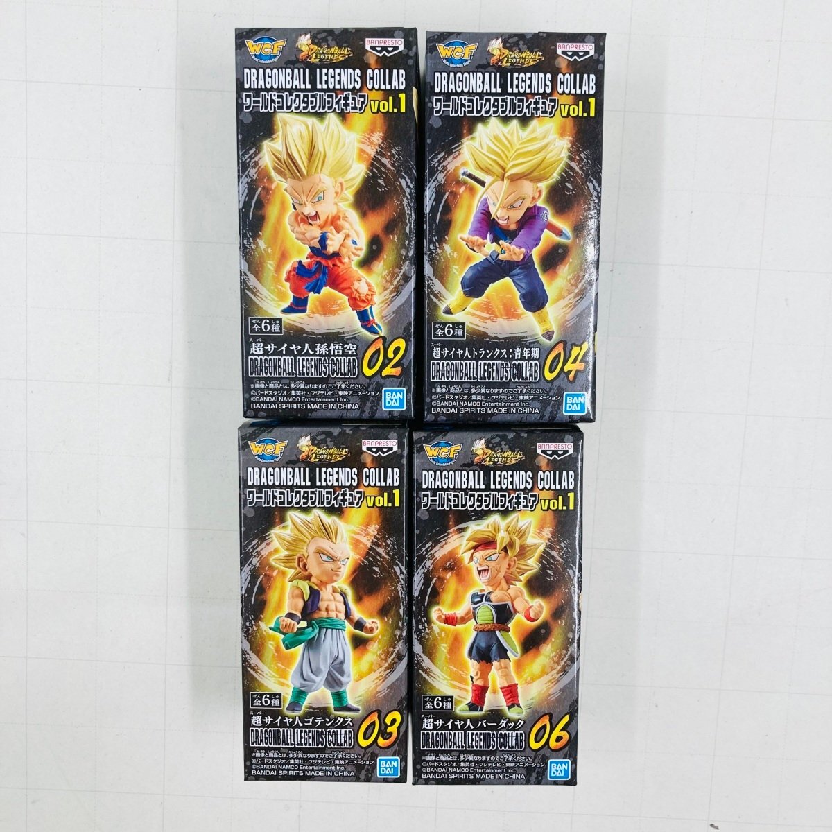 新品未開封 ワールドコレクタブルフィギュア ドラゴンボール DRAGONBALL LEGENDS COLLAB vol.1 4種セット WCFの画像1