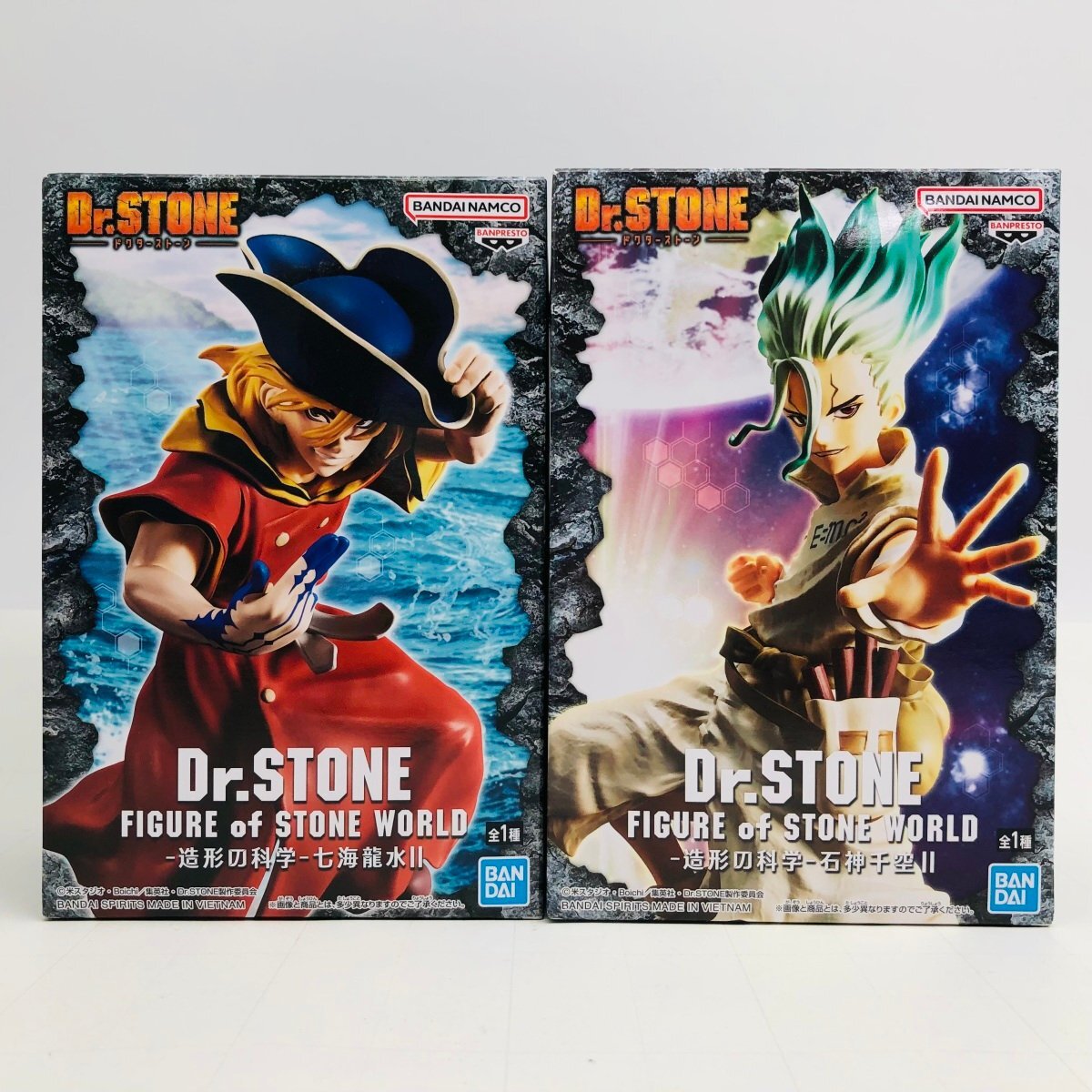 新品未開封 Dr.STONE ドクターストーン 造形の科学 七海龍水 II 石神千空 II フィギュア 2種セット_画像1