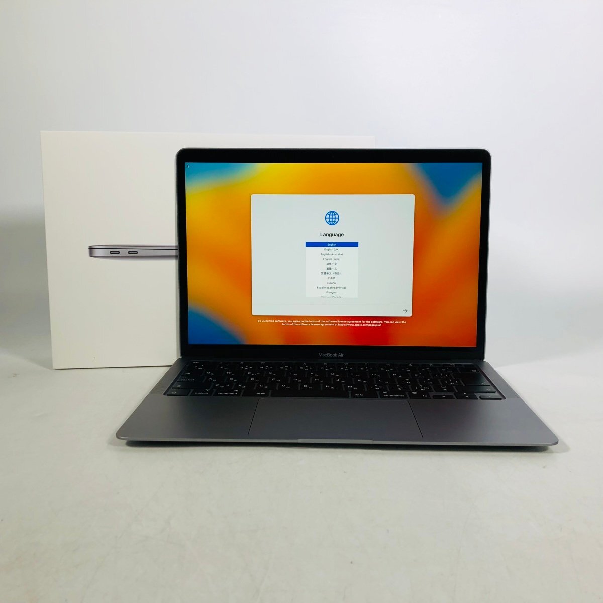 動作確認済み MacBook Air Retina 13インチ (Late 2020) Apple M1 8コア/16GB/SSD 256GB スペースグレイ MGN63J/Aの画像1