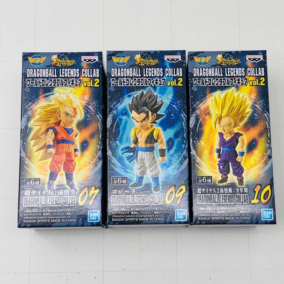 新品未開封 ワールドコレクタブルフィギュア ドラゴンボール レジェンズ DRAGONBALL LEGENDS COLLAB vol.2 3種セット WCF_画像1