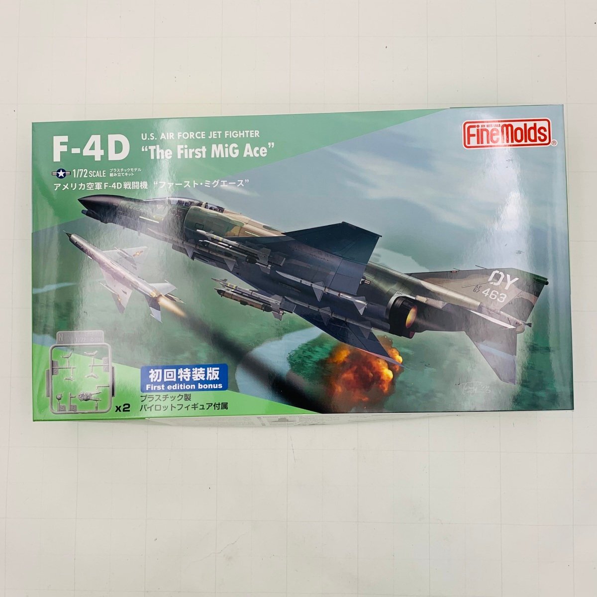 新品未組立 ファインモールド 1/72 アメリカ空軍F-4D戦闘機 ファースト・ミグエースの画像1