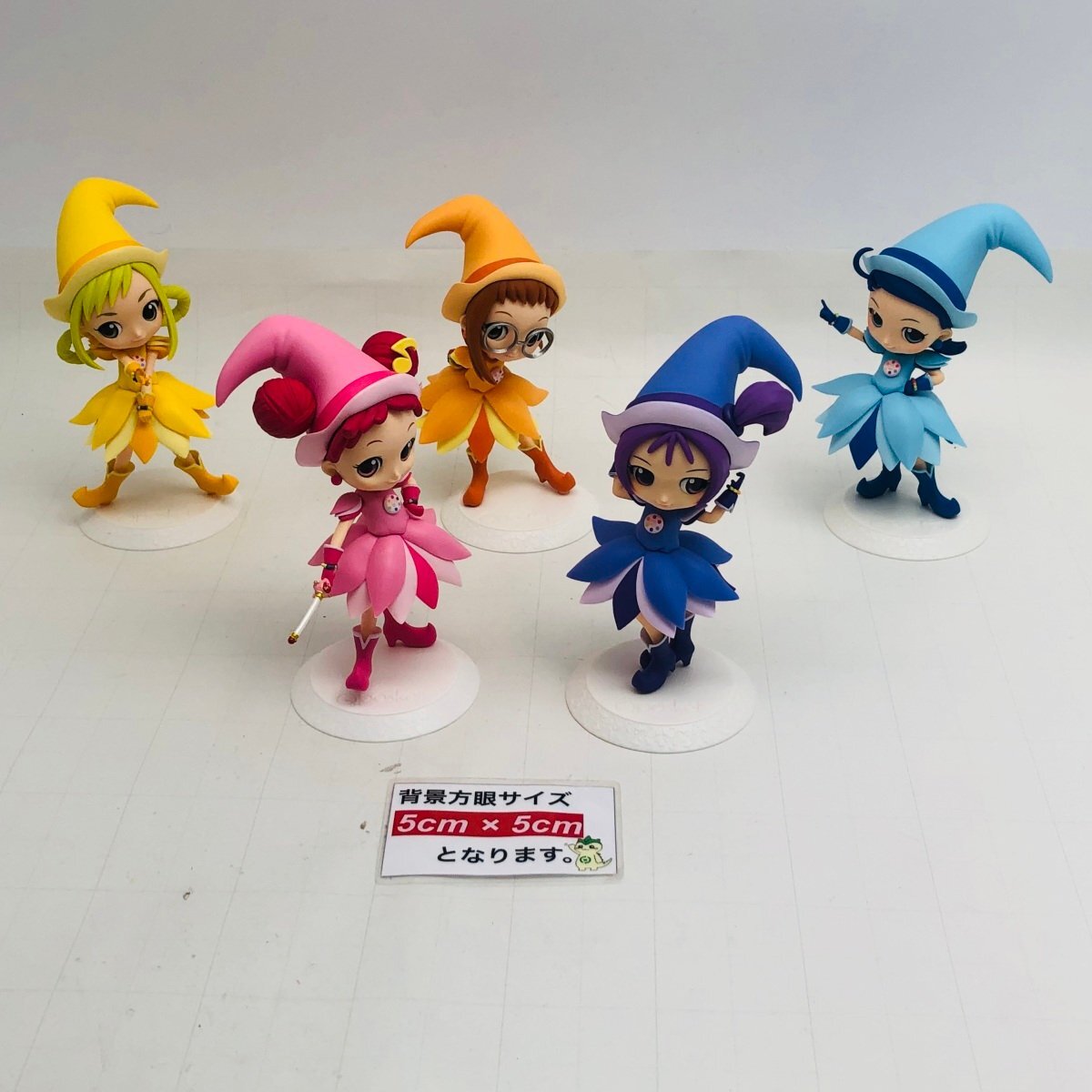 中古品 Qposket おジャ魔女どれみ 春風どれみ II 瀬川おんぷ 妹尾あいこ 藤原はづき 飛鳥ももこ A 5種セット_画像2