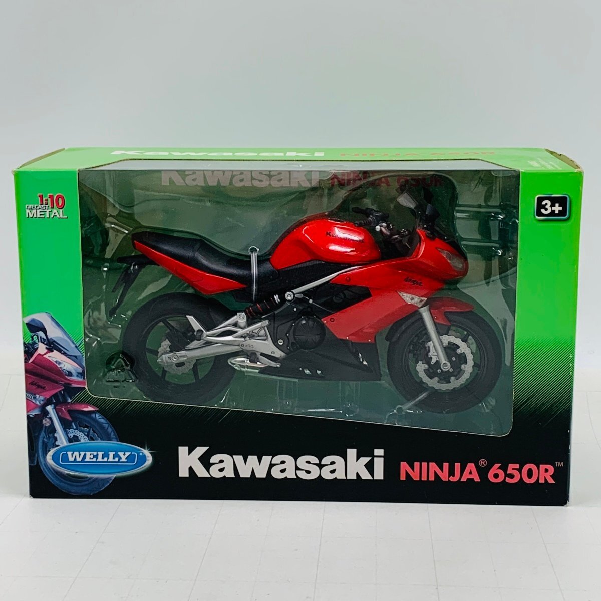 新品未開封 ウィリー WELLY 1/10 カワサキ Kawasaki NINJA 650R レッドの画像1