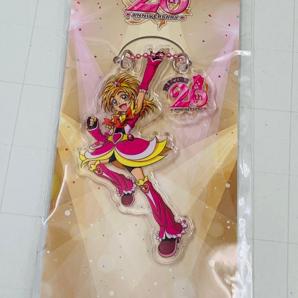 中古品 プリティストア プリキュア 20周年アニバーサリー アクリルスタンド アクリルキーチェーン 04 キュアブルーム 2種 セット_画像3