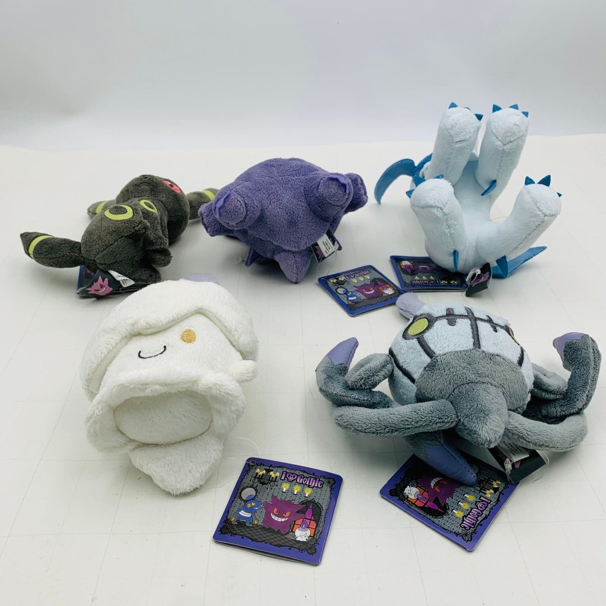 新品 ポケットモンスター ポケモン I LOVE Gothic ぬいぐるみ ゲンガー ブラッキー アブソル ヒトモシ シャンデラ 5種セットの画像7