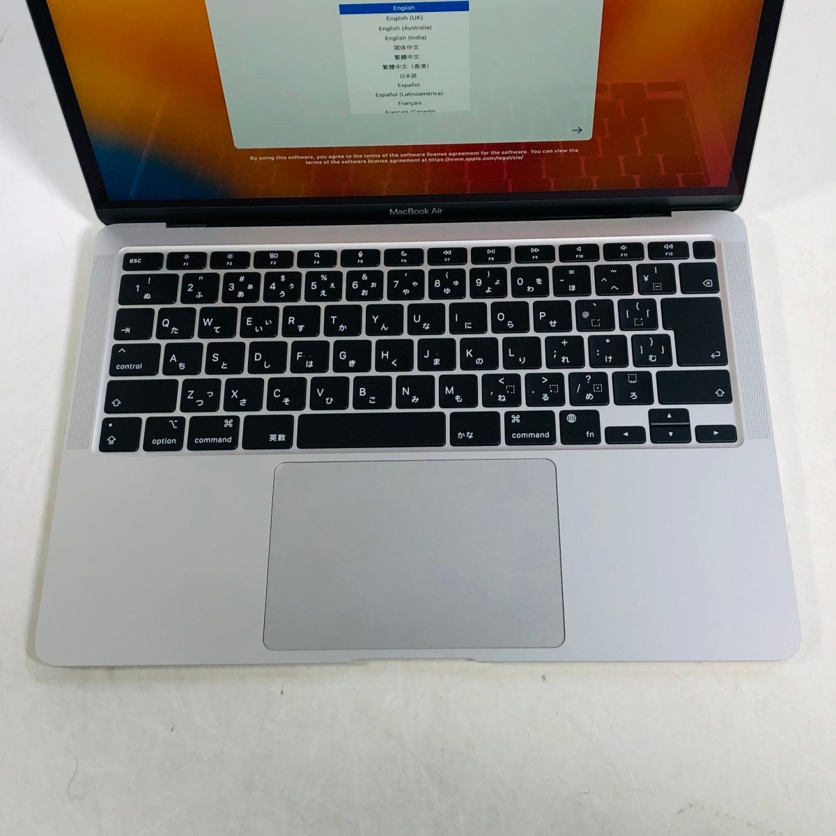 美品 MacBook Air Retina 13インチ (Late 2020) Apple M1 8コア/16GB/SSD 256GB シルバー MGN93J/A 動作確認済みの画像2